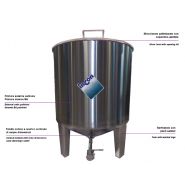 Minitank mtfcm - réservoir de stockage industriel - incon - fond conique 30°
