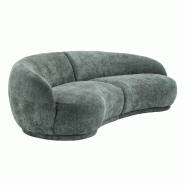 Oviala Business Canapé 3 places en tissu et bois design vert, L 266 x l 120 x h 73 cm Oviala - vert 115993