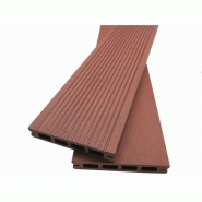 PACK 1 M² LAME DE TERRASSE COMPOSITE PRIMA ACCESSOIRES (3 COLORIS) 2200MM - COLORIS - BRUN ROUGE, EPAISSEUR - 19 MM, LARGEUR - 12 CM, LONGUEUR - 220 CM, SURFACE COUVERTE EN M² - 1