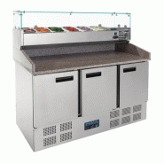 Polar - comptoir de préparation à pizza avec son kit réfrigéré 6 x gn 1/4 Polar - comptoir de préparation à pizza avec son kit réfrigéré 6 x gn 1/4