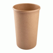 Pot à Soupe Kraft NOVABOWL 1000ml / 100CL - Carton FSC 330g + 18g PE Étanche - Lot de 500 - beige en carton BGT995