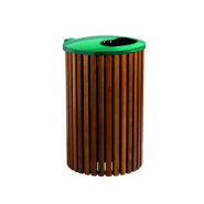 Poubelles urbaines porte sac et couvercle NF - POUBCEXUR-HS13_0
