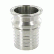 Raccord clamp ISO inox à douille annelée avec collerette - YCLDAIX119100 - 119 MM - Pharmaceutique/Cosmétique et Agroalimentaire