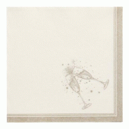 Serviettes "ROYAL Collection" pliage ¼ 40 x 40 cm or Festivities (160 unités) PAPSTAR - doré papier 37266