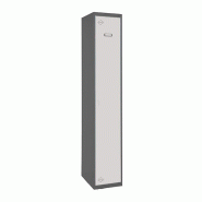 SimonRack Vestiaire Métallique 1 Porte avec Clé, 1800x300x500, Anthracite/Blanc - Simonlocker - noir métal 8425437105807