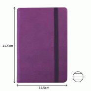 SMARTD Carnet de notes 21,5x14,5cm Semi Cuir Violet 116 Feuilles (agenda) - 5608011023206