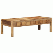 VidaXL Table basse Marron 110 x 54 x 35 cm Bois Recyclé Solide Modèle Luna Factory - 4019624