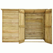 Abri à vélo de jardin 232x110x170 cm Bois de pin imprégné Modèle Vega Office Advance - 8720286289396