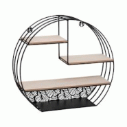 Atmosphera Etagère murale en Métal Noir 39 x 36 cm - noir 3560233812346 Atmosphera Etagère murale en Métal Noir 39 x 36 cm - noir 3560233812346