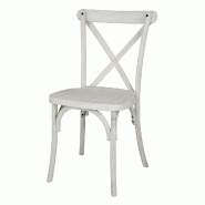 Chaises en résine à dossier croisé Bolero Manhattan blanches (lot de 4) - HW280
