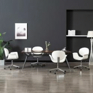 Décoshop26 - Lot de 4 chaises de salle à manger siège pivotant hauteur réglable blanc PVC blanc DEC025326 - blanc 3000255194964 Décoshop26 - Lot de 4 chaises de salle à manger siège pivotant hauteur réglable blanc PVC blanc DEC025326 - blanc 3000255194964