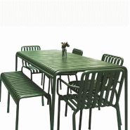 Ensemble table et chaises de jardin en fer – Mobilier extérieur pour balcon, terrasse, café et hôtel, vert, 180 cm 【HYZL1879】 - vert métal 0 Ensemble table et chaises de jardin en fer – Mobilier extérieur pour balcon, terrasse, café et hôtel, vert, 180 cm 【HYZL1879】 - vert métal 0