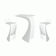 Ensemble WING table + 2 tabourets - ice