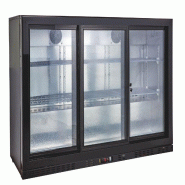 GastroHero Armoire à boissons ECO 350 noire avec portes coulissantes, éclairage LED, encastrable sous plan de travail - noir acier BKS-350ST GastroHero Armoire à boissons ECO 350 noire avec portes coulissantes, éclairage LED, encastrable sous plan de travail - noir acier BKS-350ST