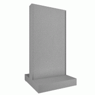 Gondole double face Alias L74xP74xH144,6cm - gris alu