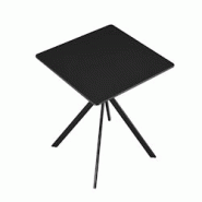 Helloshop26 - Table salle à manger cuisine pour 2 personnes MDF et métal 60 cm x 60 cm noir 03_0004116 - 3000486899782 Helloshop26 - Table salle à manger cuisine pour 2 personnes MDF et métal 60 cm x 60 cm noir 03_0004116 - 3000486899782