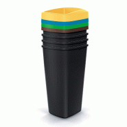 Keden - Compacta Q Jeu de 4 Poubelles de Recyclage 25L de couleur Multicolore - multicolore plastique ZA5464