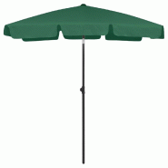 Parasol de plage vert 180x120 cm Modèle Patio Theta Prime - 314720