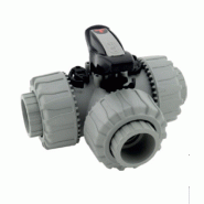 Robinet à tournant sphérique en T - ABS - à coller EPDM - D 025 mm - PN 16 - Référence 37TKDIAT025E