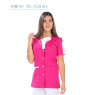 Tunique de travail femme manches courtes - coton et polyester - 5 poches - MARGOT REMI CONFECTION - Ref: R-2654_0