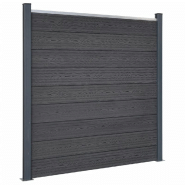 Vidaxl ensemble de panneaux de clôture gris 180x186 cm wpc 3211827
