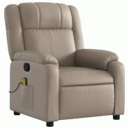 VidaXL Fauteuil de massage inclinable Cappuccino Similicuir Modèle Herdoria - 8721012202887