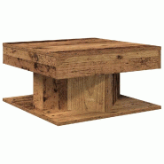 VidaXL Table basse vieux bois 55x55x30 cm bois d'ingénierie Modèle Étoile Élite - 856632