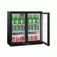 Arrière-bar réfrigéré 2 portes battantes vitrées - 220 litres | BKTG2SN