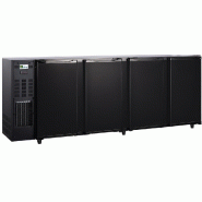 Arrière-bar réfrigéré noir 4 portes pleines température +2/+8 °c - ... - PFGB229