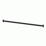 Barre de penderie Round -  tube oval - Pas de 1000 - noir mat