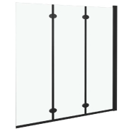 CABINE DE DOUCHE PLIABLE 3 PANNEAUX PAROI DE DOUCHE CABINE DE BAIGNOIRE ÉCRAN DE DOUCHE SALLE DE BAIN MAISON INTÉRIEUR ESG 130 X 138 CM NOIR 02_0003139 CABINE DE DOUCHE PLIABLE 3 PANNEAUX PAROI DE DOUCHE CABINE DE BAIGNOIRE ÉCRAN DE DOUCHE SALLE DE BAIN MAISON INTÉRIEUR ESG 130 X 138 CM NOIR 02_0003139