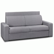 CANAPÉ LIT 3 PLACES EXPRESS LATTES RENATONISI 140CM TÊTE DE LIT INTÉGRÉE VELOURS  GRIS ANTHRACITE