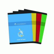 CONQUERANT Lot de 25 Cahier de Dessin Sept piqué 24x32, 16p./8 feuilles 120g/m², uni, coloris assortis (4) - 3020120000459_0