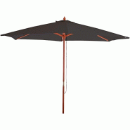 Décoshop26 - Parasol de jardin Ø 3m polyester/bois anthracite 04_0003813 - Bois massif 3000528032696