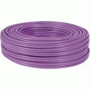 Dexlan câble double monobrin f/ftp cat6a violet ls0h rpc eca - 100 m 613049