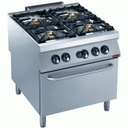 Fourneau à gaz 4 feux à four GN 2/1 - Diamond - 0615402754040