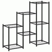 Helloshop26 - Jardinière étagère de rangement salon 83 x 25 x 80 cm en fer noir 02_0047095 - noir 3000234593467