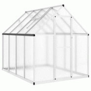 Helloshop26 - Serre tente abri plante fleur légumes avec cadre de base argenté 224 x 169 x 195 cm aluminium Argent 02_0044521 - 3000220191547 Helloshop26 - Serre tente abri plante fleur légumes avec cadre de base argenté 224 x 169 x 195 cm aluminium Argent 02_0044521 - 3000220191547