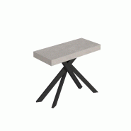 Itamoby Console Extensible 90X40/300 Cm Saki Cachemire Pieds Anthracite - beige VE090COSAKBIG-CH