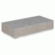 Podium pour mannequins Vertigo T03 MDF naturel et béton 120x60x25cm