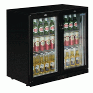 Polar Arrière-bar 2 portes battantes vitrées 208 Litres noir, 230 W, 220 V - MONO - 5050984176012