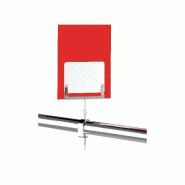 Porte-étiquette avec tube adaptable pour serrage de vis - Métal chromé - L0,2xP11xH13,5cm