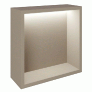 Présentoir Cage taupe avec LED 38,4x14,5x38,4cm