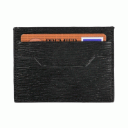 Quo Vadis - Porte-carte - Eaton - Noir - 10x8,5 cm - Cuir pleine fleur de vachette - noir cuir 218184Q