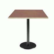 RestooTab - Table Rome 70x70cm rosso jaipur fenix chants couleur bois - rouge Bois manufacturé TB-ROM-7070M-ROSS.J-BOI