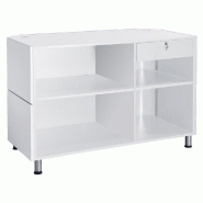 Structure comptoir L136xP68xH93cm Mega Banko - blanc - large surface de travail et rangement