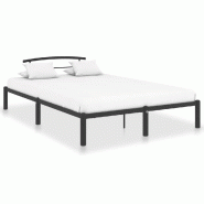 VidaXL Cadre de lit sans matelas noir métal 160x200 cm Modèle Rervioris - 284660