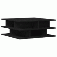 VidaXL Table basse noir 70x70x29 cm bois d'ingénierie Modèle Atlas Compact - 840745