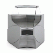 Vitrine d'angle négatif L.1105mm P.1030mm Vitre bombée Docriluc