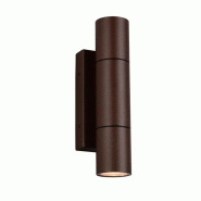 Applique murale extérieure rouille 2x mini GU10 IP65 - Trio - Yamuna - marron 4017807687477